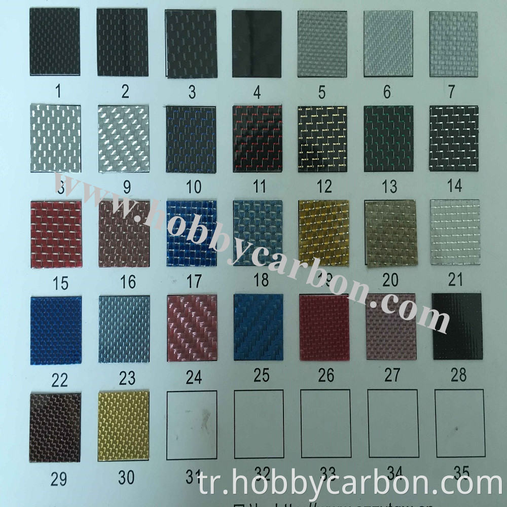 customized carbon fiber sheet color